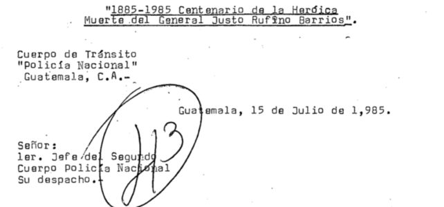 Guatemalan National Police Historical Archive (Primary Sources)