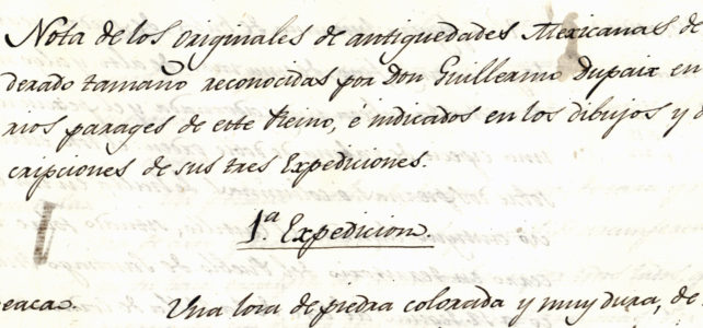 Guillermo Dupaix Papers (Primary Sources)